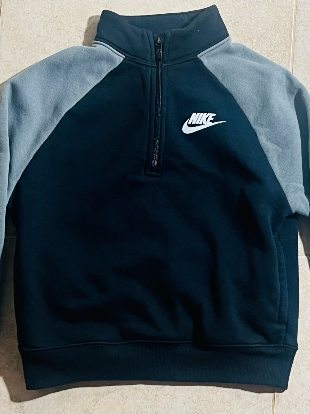 Nike Black Pullover Zipper with White Accent